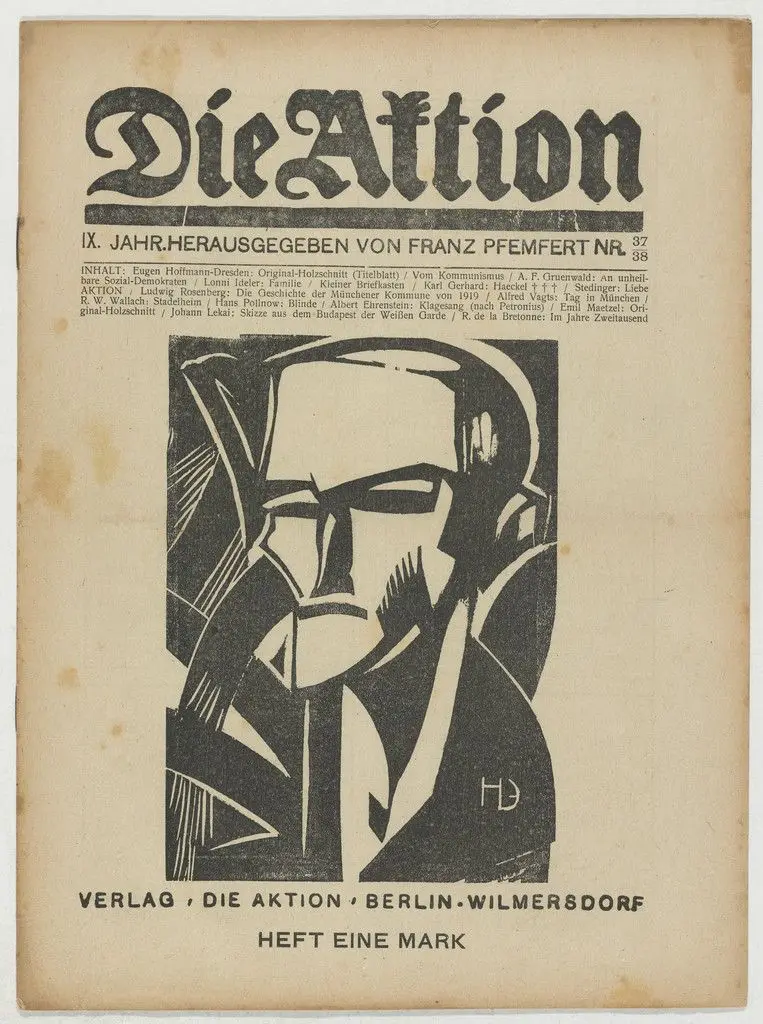 Die Aktion, vol. 9, no. 37/38 by Eugen Hoffmann, Lonni Ideler, Emil Maetzel