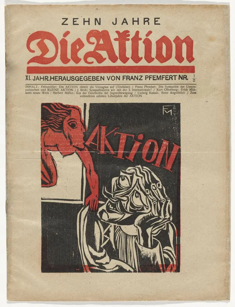 Die Aktion, vol. 11, no. 1/2 by Conrad Felixmüller