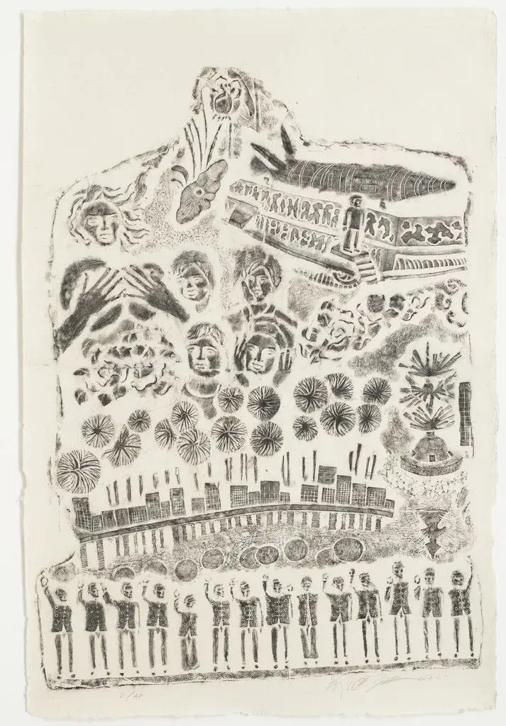 Nontransparent Monument (Stele 7) by Cai Guo-Qiang
