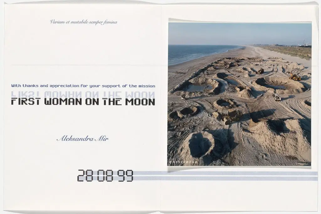 Certificate for First Woman on the Moon, Casco Projects, Utrecht, August 28, 1999 by Aleksandra Mir