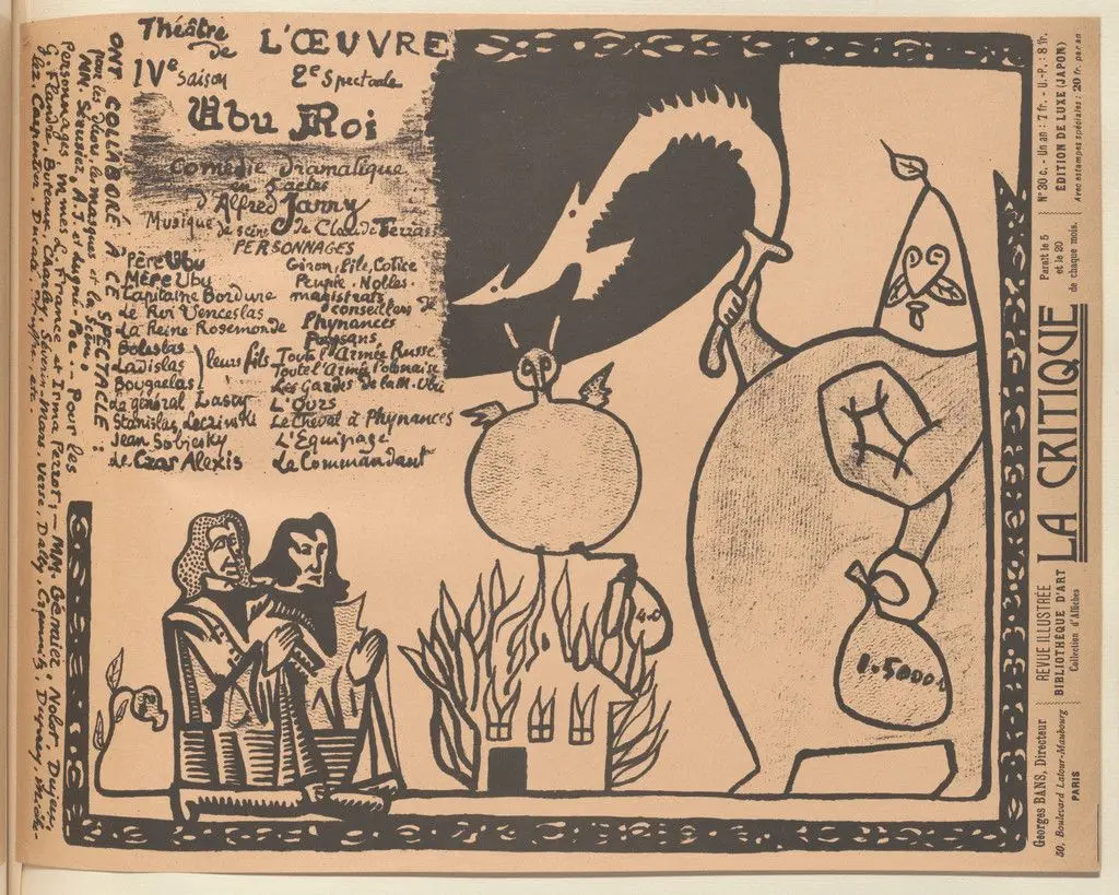 Program for King Ubu (Ubu roi) from The Beraldi Album of Theatre Programs by Alfred Jarry