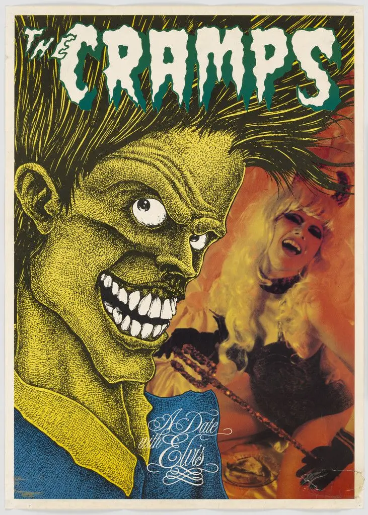 The Cramps, A Date with Elvis (Poster for album distributed by Big Beat Records, London) by Unidentified Designer