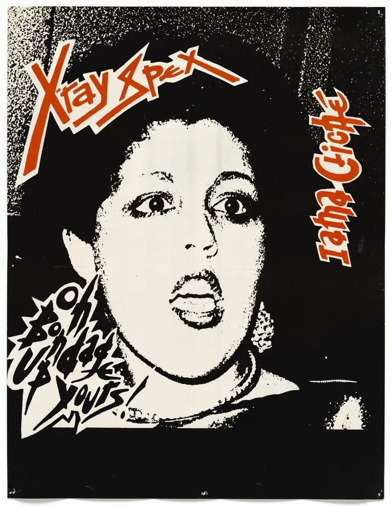 X-Ray Spex, Oh Bondage Up Yours! (Poster featuring Poly Styrene, for single distributed by Virgin Records, London) by Unidentified Designer