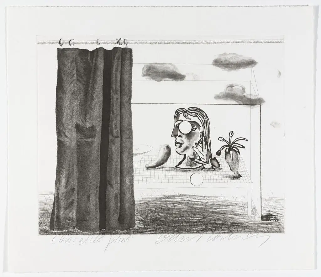 Cancellation proof for What Is This Picasso? from The Blue Guitar by David Hockney