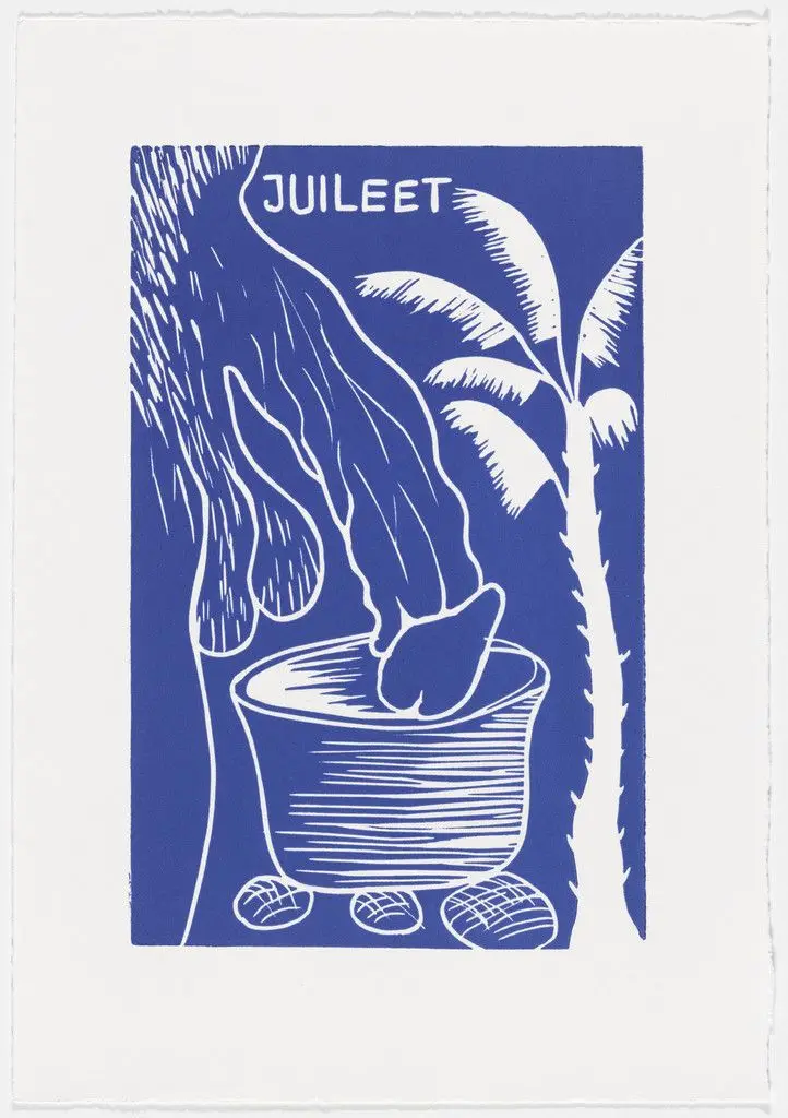 July (juillet) from The Erotic Diary of a Lumberjack (Le journal érotique d'un bûcheron) by Barthelemy Toguo