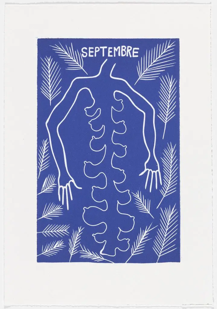 September (septembre) from The Erotic Diary of a Lumberjack (Le journal érotique d'un bûcheron) by Barthelemy Toguo