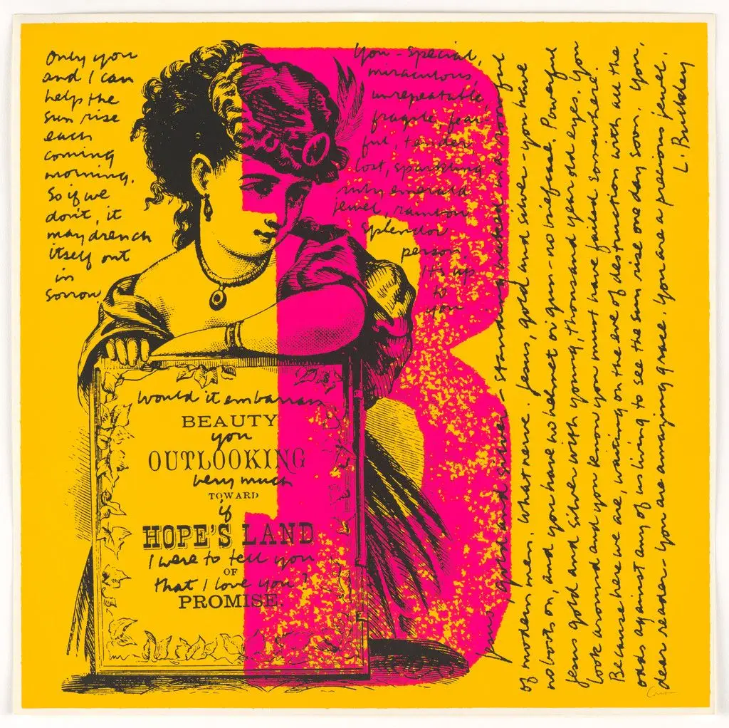 B beauty you from circus alphabet by Corita Kent (Sister Mary Corita)