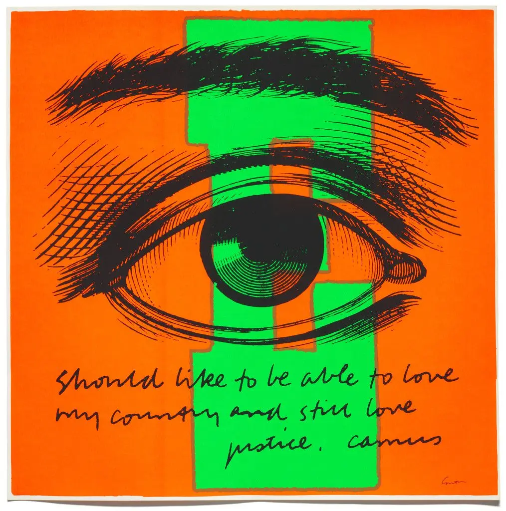 E eye love from circus alphabet by Corita Kent (Sister Mary Corita)