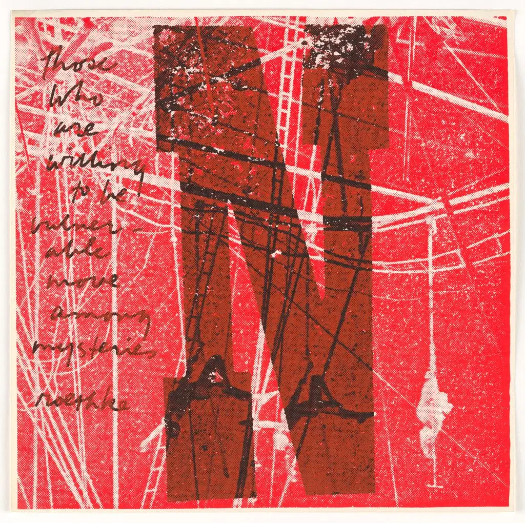 N willing to be vulnerable from circus alphabet by Corita Kent (Sister Mary Corita)