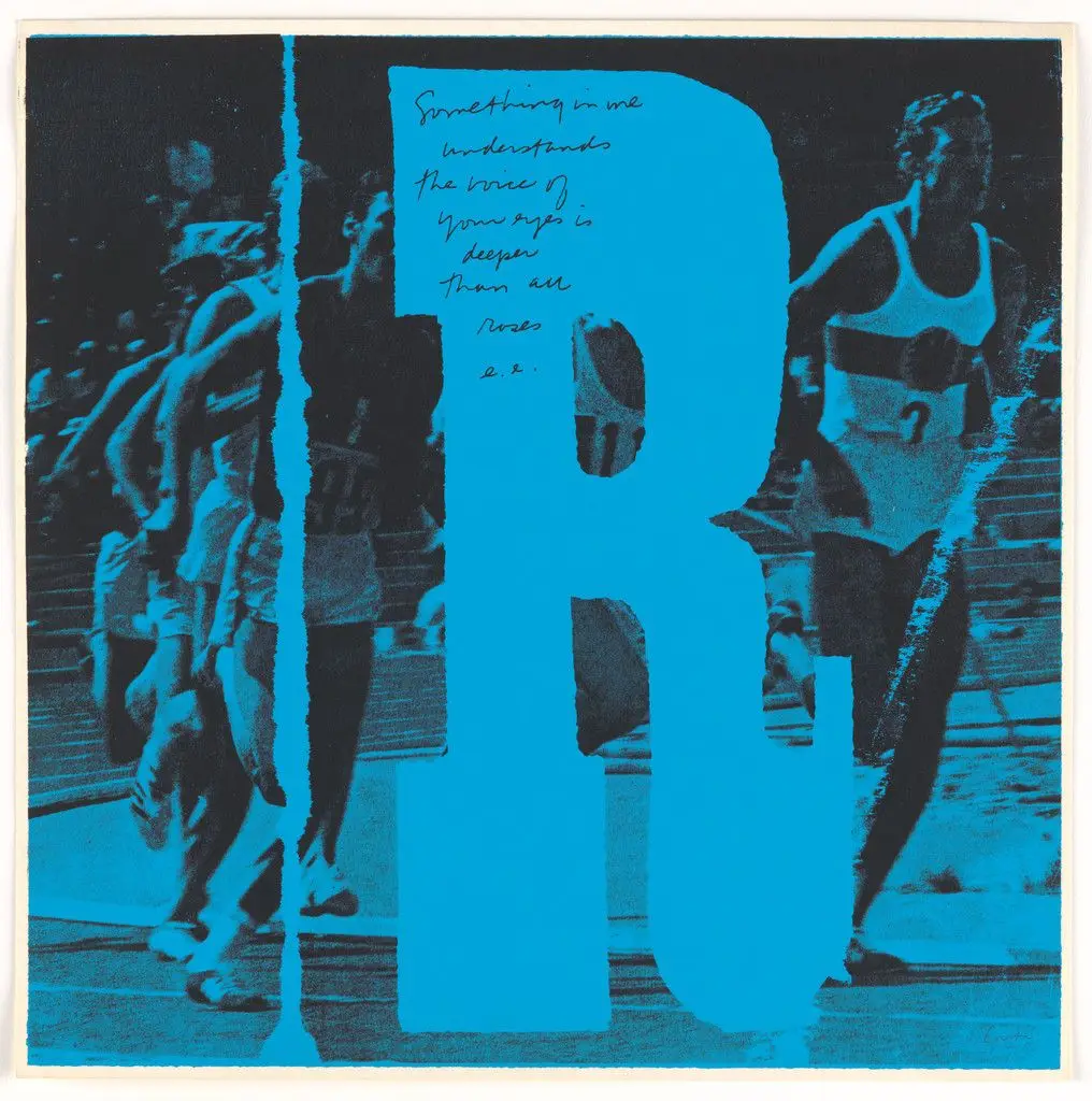 R rosey runners from circus alphabet by Corita Kent (Sister Mary Corita)