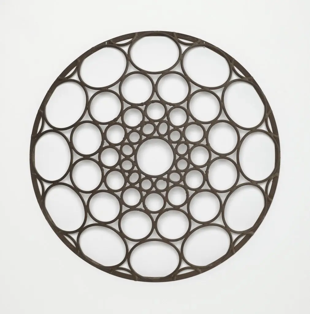 Johnson Wax Research Tower, Racine, Wisconsin, Tension ring study model for the reception skylight by Frank Lloyd Wright