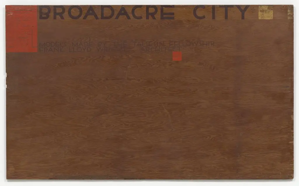 Text panel for Broadacre City Project by Frank Lloyd Wright