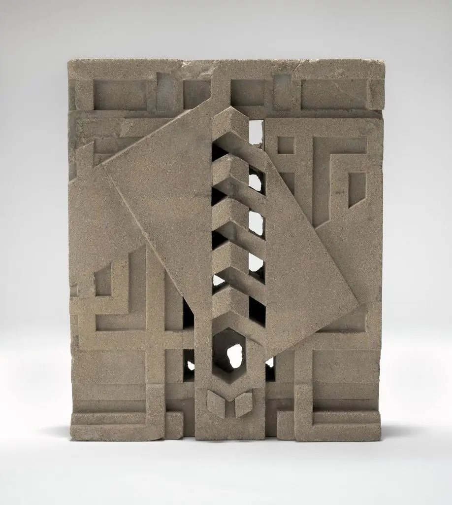 Sculpted block from Midway Gardens, Chicago, IL by Frank Lloyd Wright