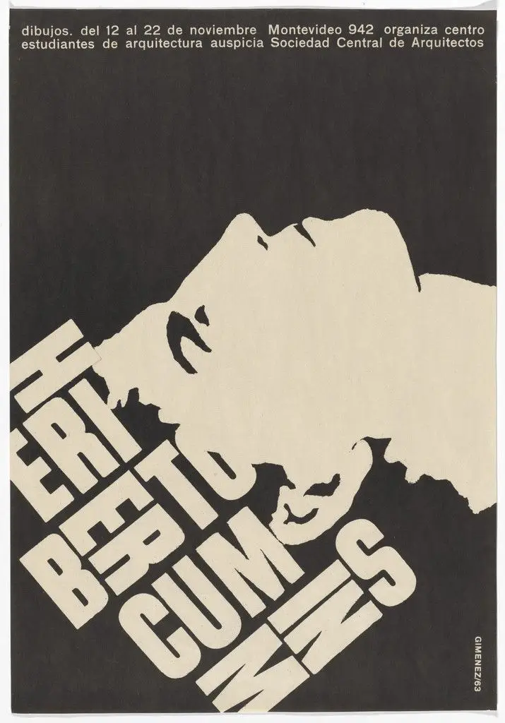 Heriberto Cummins, Sociedad Central de Arquitectos (Poster advertising lecture to architectural students, Buenos Aires) by Edgardo Miguel Gimenez