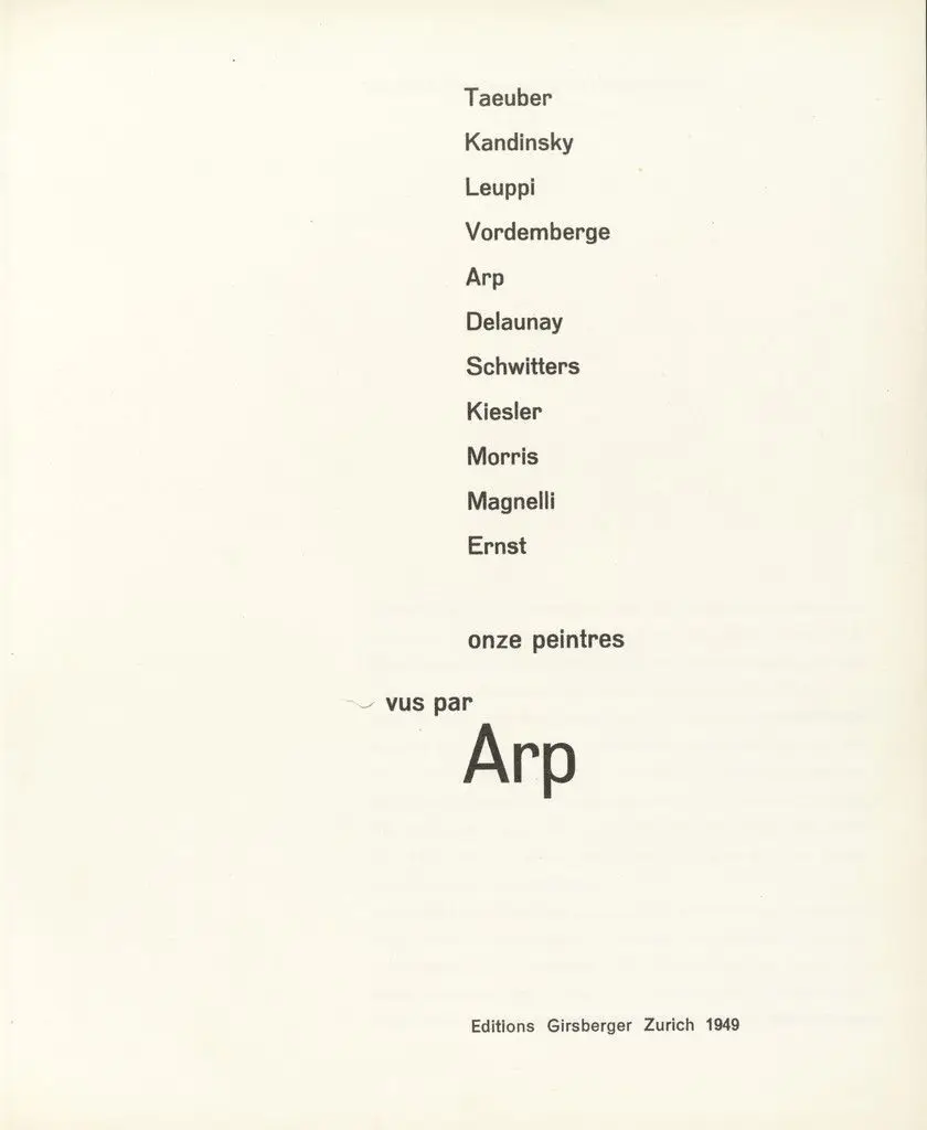 Onze Peintres (Eleven Painters): Taeuber, Kandinsky, Leuppi, Vordemberge, Arp, Delaunay, Schwitters, Kiesler, Morris, Magnelli, Ernst by Léo Leuppi, Vasily Kandinsky, Jean (Hans) Arp, Various Artists