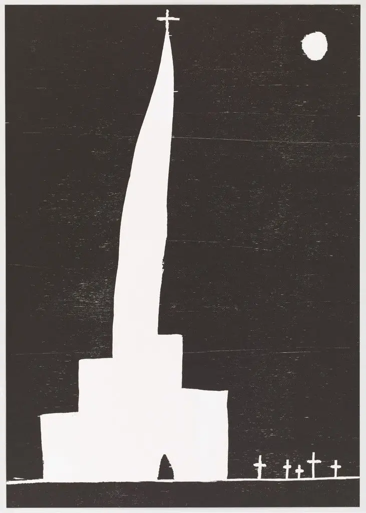 Untitled (Graveyard) from an untitled portfolio by David Shrigley
