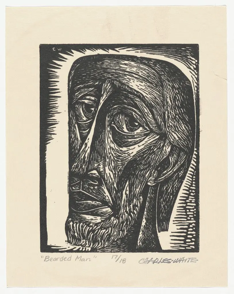 Untitled (Bearded Man) by Charles White