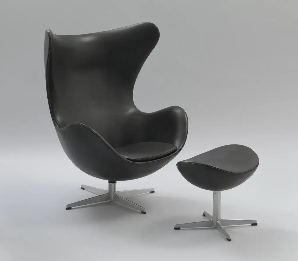 Egg Chair and Ottoman by Arne Jacobsen