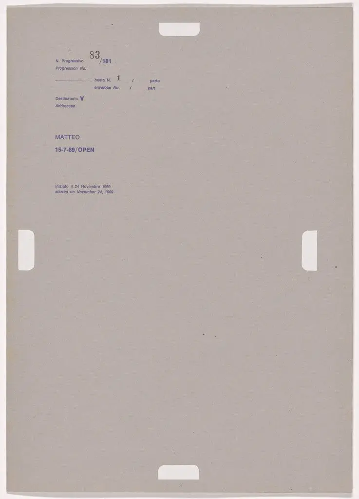 Postal Dossier (Dossier postale) by Alighiero Boetti