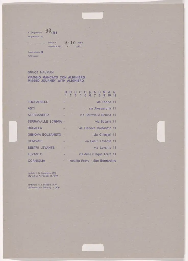 Postal Dossier (Dossier postale) by Alighiero Boetti