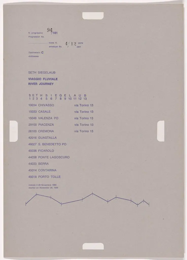 Postal Dossier (Dossier postale) by Alighiero Boetti