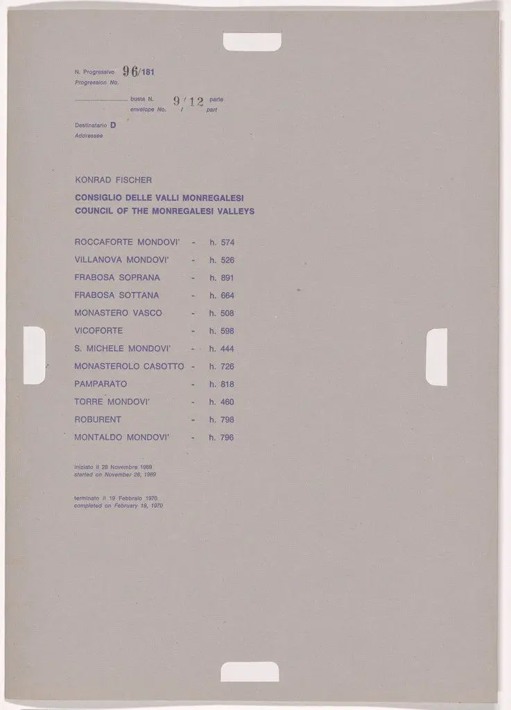 Postal Dossier (Dossier postale) by Alighiero Boetti