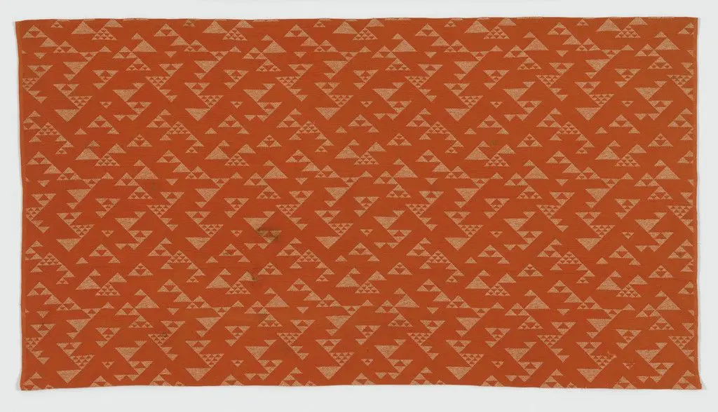 Upholstery fabric from the Imperial Hotel, Tokyo, Japan by Frank Lloyd Wright