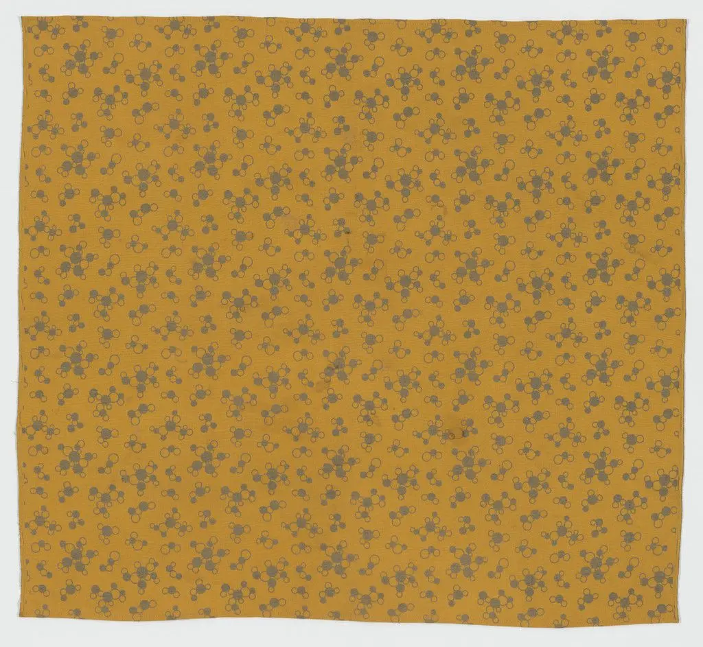 Upholstery fabric from the Imperial Hotel, Tokyo, Japan by Frank Lloyd Wright