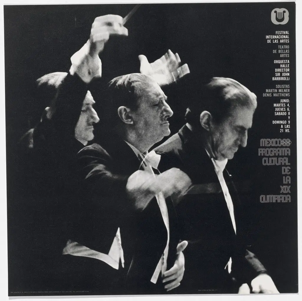 International Festival of the Arts, Homage to Debussy, Directed by Sir John Barbirolli, Mexico City Cultural Olympics by Bob Pellegrini, Department of Publications and Urban Design, Organizing Committee of the XIX Olympiad
