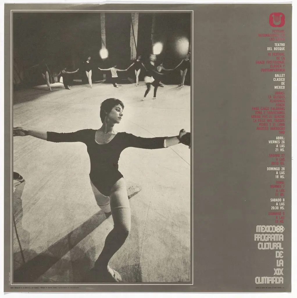 International Festival of the Arts, Third Festival of Classical and Contemporary Professional Dance, Classical Ballet of Mexico, Mexico City Cultural Olympics by Department of Publications and Urban Design, Organizing Committee of the XIX Olympiad, Leonard Soned