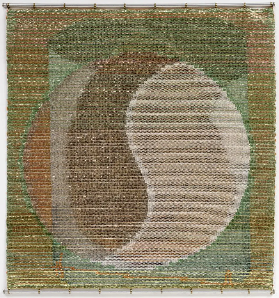 Yin-Yang/Mao Tapestry by Helena Hernmarck