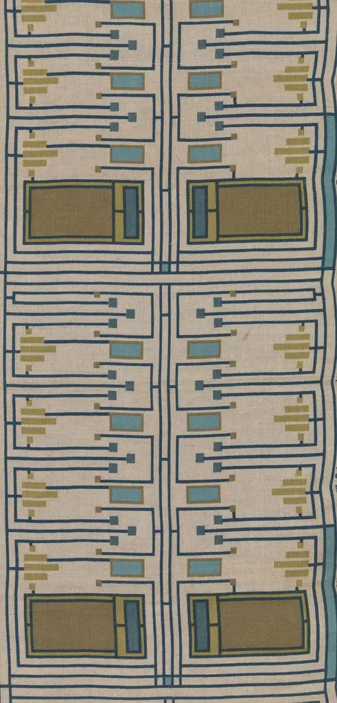 Taliesin textile (Design 105) by Frank Lloyd Wright