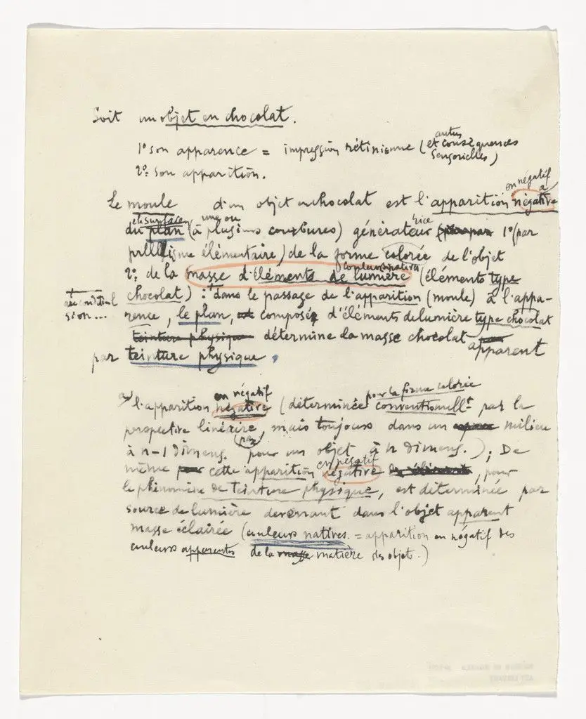Untitled from The Bride Stripped Bare by Her Bachelors, Even (The Green Box) (La mariée mise à nu par ses célibataires, même [Boîte verte]) by Marcel Duchamp