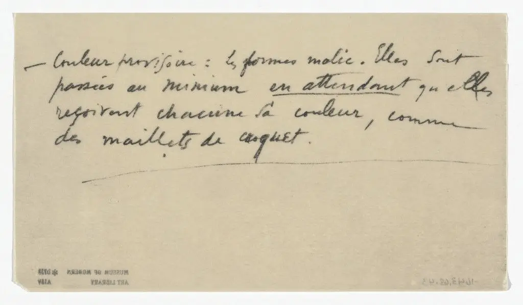 Untitled from The Bride Stripped Bare by Her Bachelors, Even (The Green Box) (La mariée mise à nu par ses célibataires, même [Boîte verte]) by Marcel Duchamp
