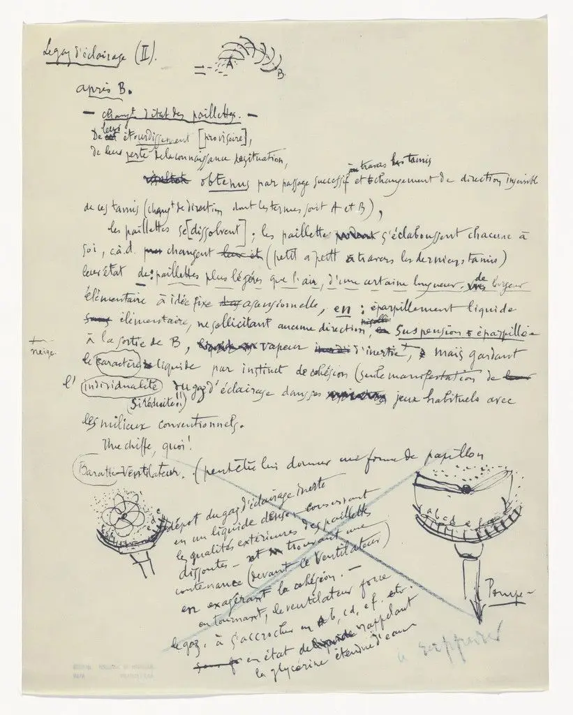 Untitled from The Bride Stripped Bare by Her Bachelors, Even (The Green Box) (La mariée mise à nu par ses célibataires, même [Boîte verte]) by Marcel Duchamp