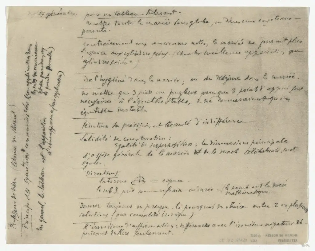 Untitled from The Bride Stripped Bare by Her Bachelors, Even (The Green Box) (La mariée mise à nu par ses célibataires, même [Boîte verte]) by Marcel Duchamp