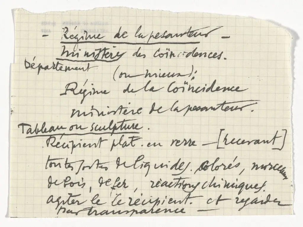 Untitled from The Bride Stripped Bare by Her Bachelors, Even (The Green Box) (La mariée mise à nu par ses célibataires, même [Boîte verte]) by Marcel Duchamp