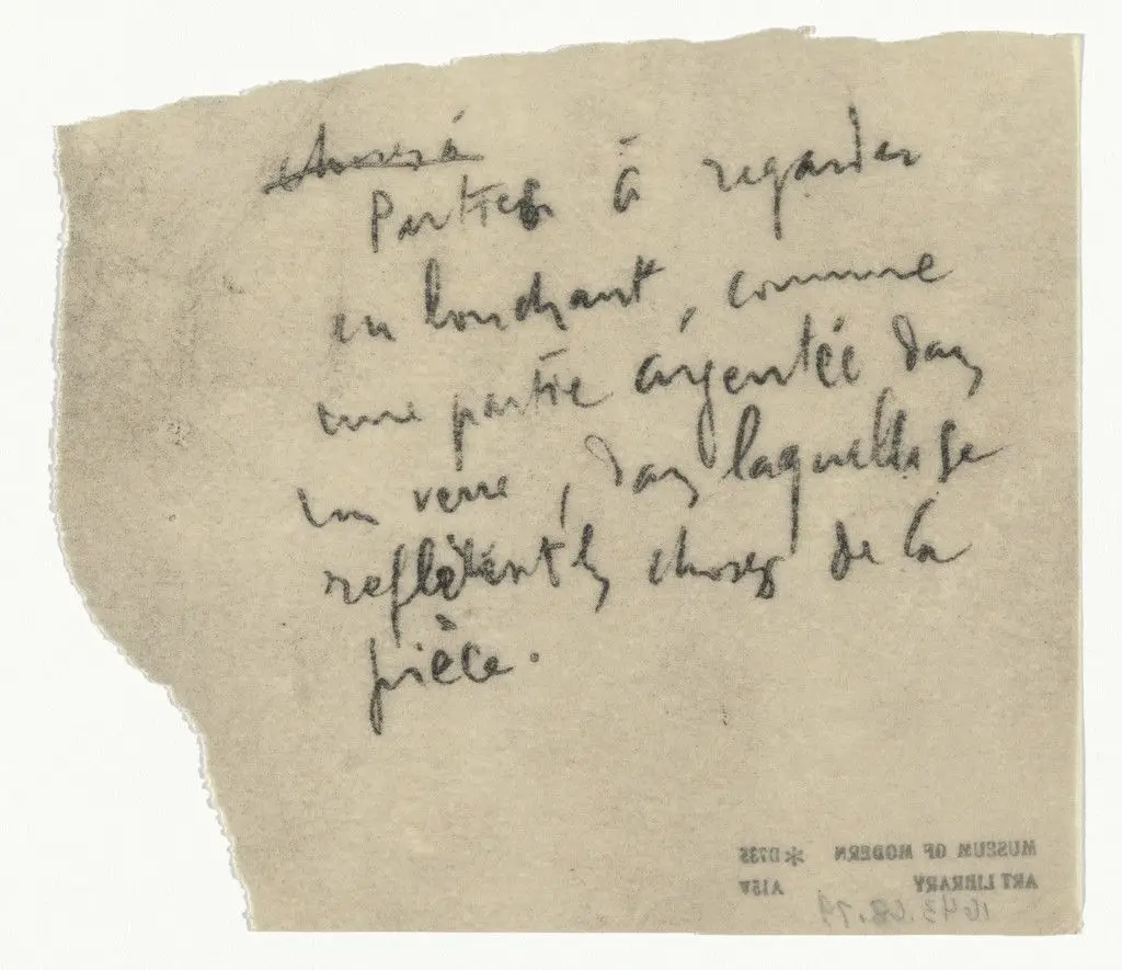 Untitled from The Bride Stripped Bare by Her Bachelors, Even (The Green Box) (La mariée mise à nu par ses célibataires, même [Boîte verte]) by Marcel Duchamp