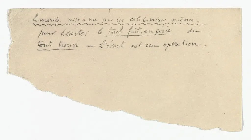 Untitled from The Bride Stripped Bare by Her Bachelors, Even (The Green Box) (La mariée mise à nu par ses célibataires, même [Boîte verte]) by Marcel Duchamp