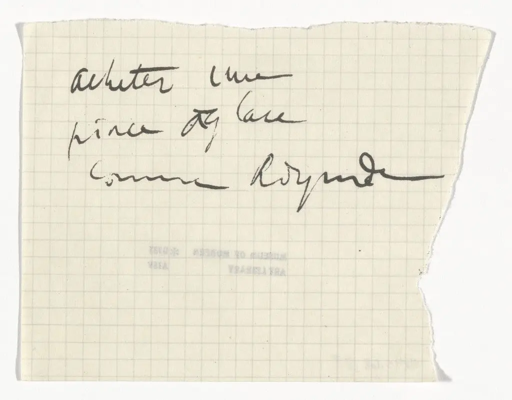 Untitled from The Bride Stripped Bare by Her Bachelors, Even (The Green Box) (La mariée mise à nu par ses célibataires, même [Boîte verte]) by Marcel Duchamp