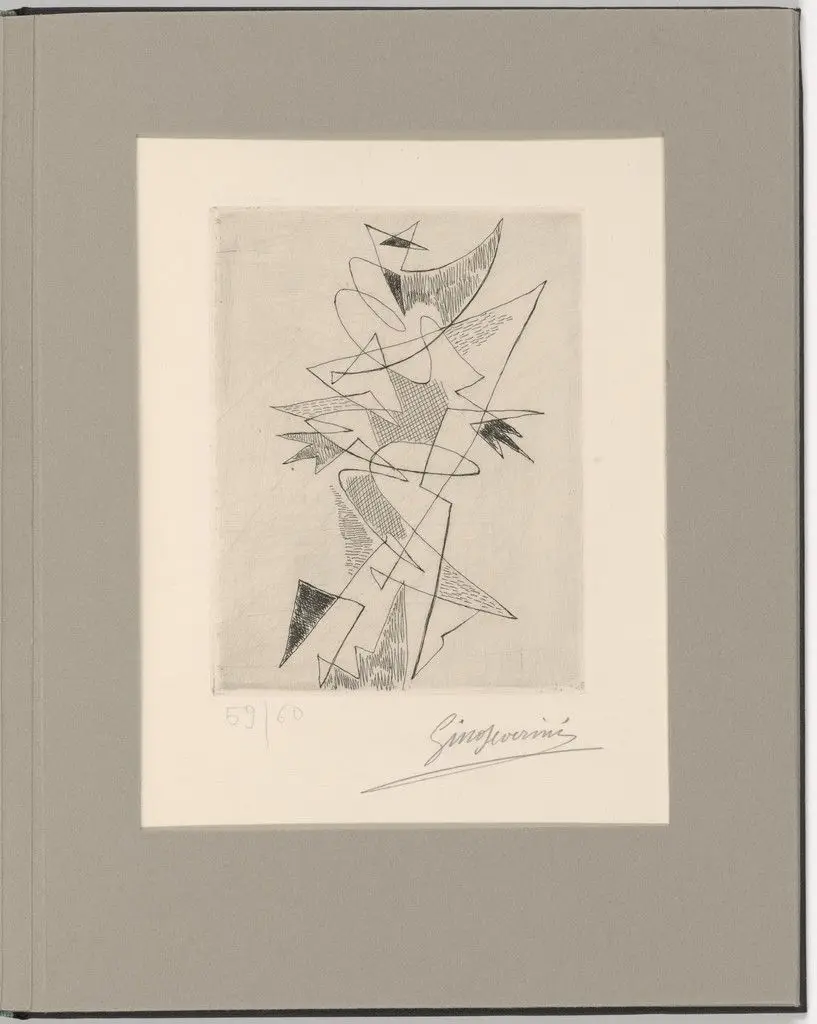 Plate 19 from Futurists, Abstractionists, Dadaists: the Forerunners of the Avant-Garde, vol. I by Gino Severini