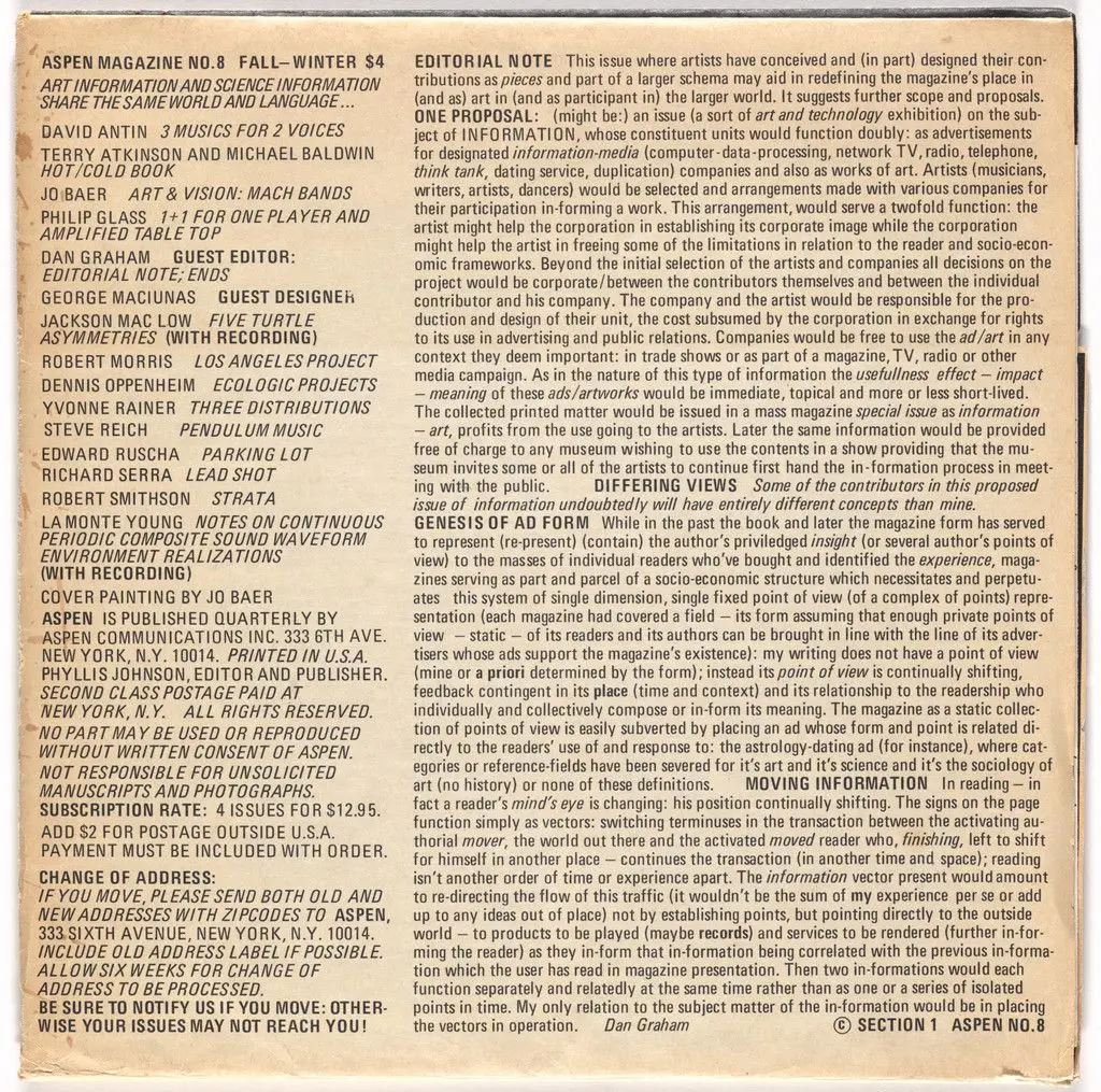 Aspen, no. 8 by Various Artists