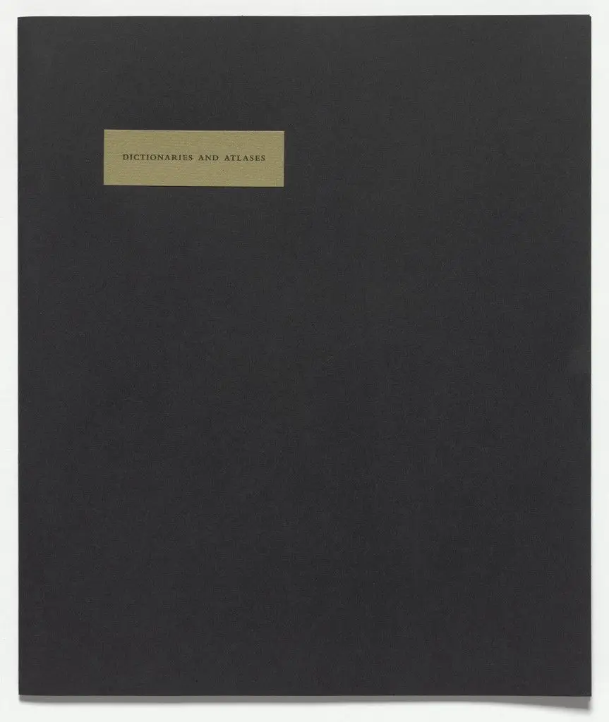 Dictionaries and Atlases from À l'Infinitif (La Boîte Blanche) (In the Infinitive [The White Box]) by Marcel Duchamp