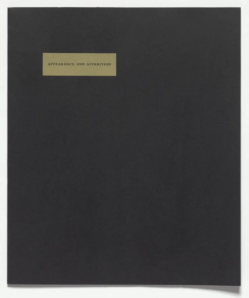 Appearance and Apparition from À l'Infinitif (La Boîte Blanche) (In the Infinitive [The White Box]) by Marcel Duchamp