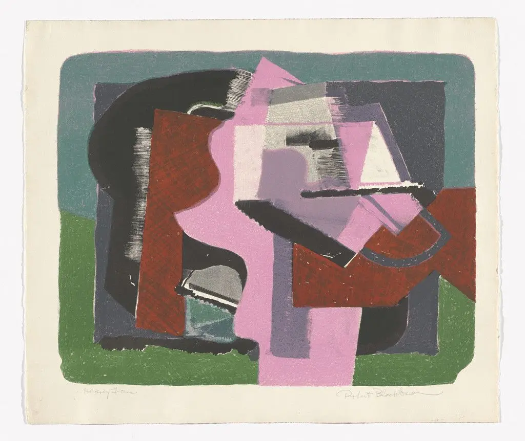 Heavy Forms (Pink) by Robert Blackburn