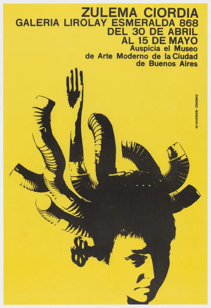 Poster for Zulema Ciordia at Galeria Lirolay Esmeralda 868 by Edgardo Miguel Gimenez