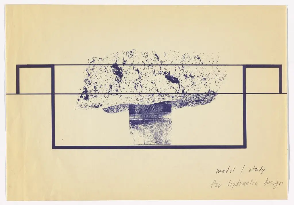 Preparatory material for Levitated Mass (1982) by Michael Heizer