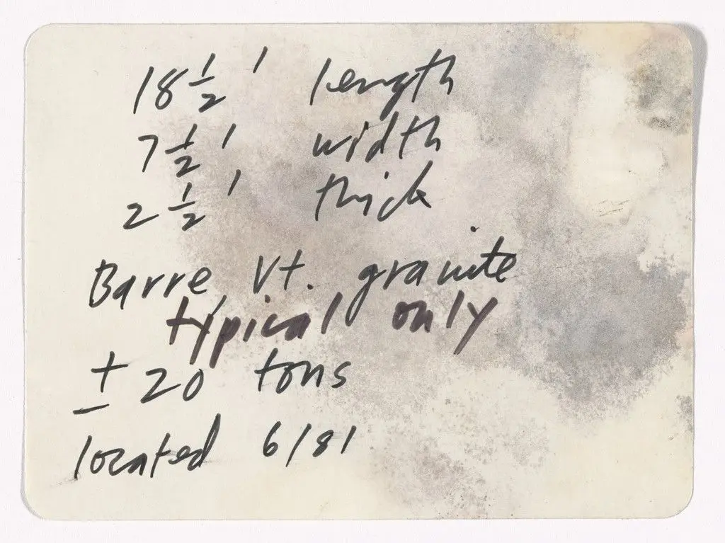 Preparatory material for Levitated Mass (1982) by Michael Heizer