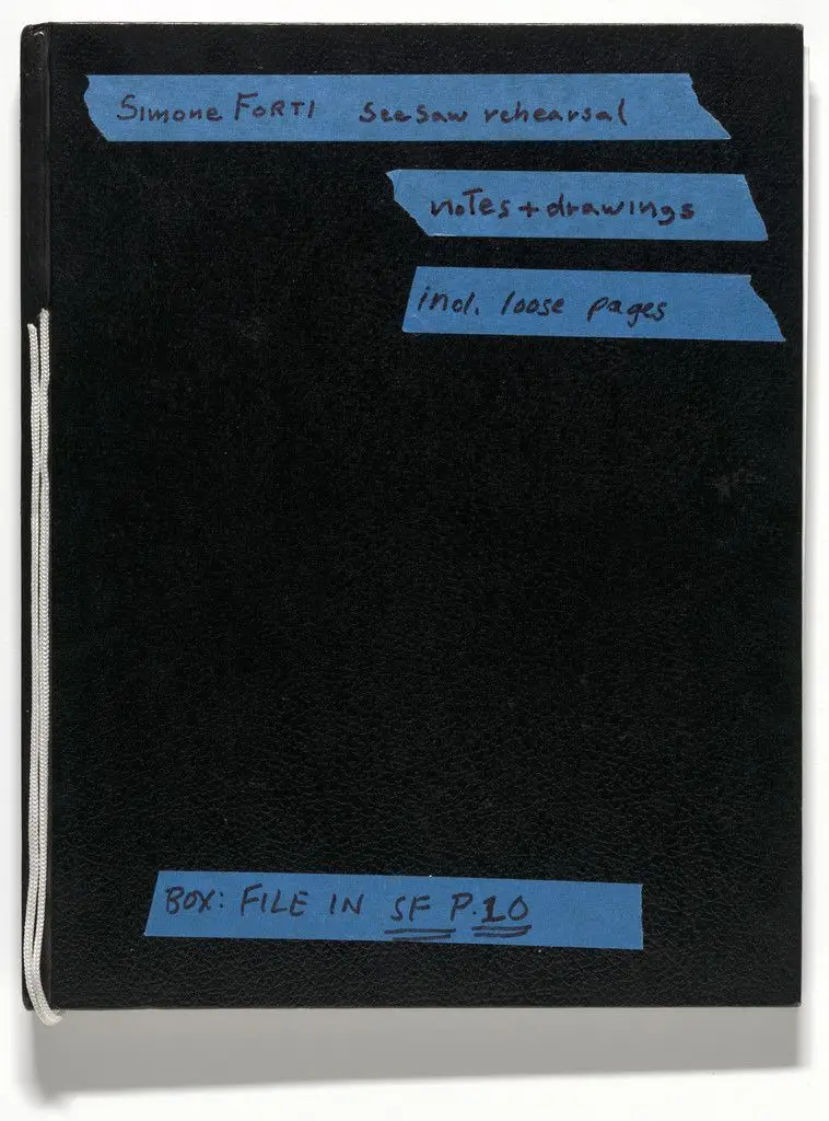 Notebook - See Saw Notes by Simone Forti