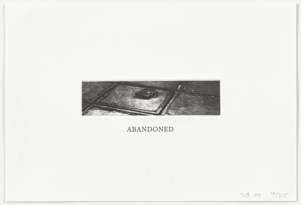 Abandoned from Some Narrow Views: (Either Tall or Wide) by John Baldessari
